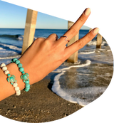 FAHLO - SEA TURTLE TRACKING BRACELET | WHITE HOWLITE