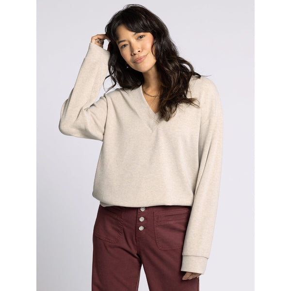 THREAD & SUPPLY - PAMELA SWEATER | BONE WHITE - The Cabana.ca