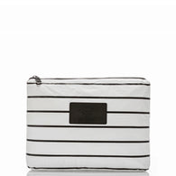 ALOHA COLLECTION - Pinstripe Mid Pouch | Black on White - The Cabana.ca