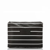 ALOHA COLLECTION - Pinstripe Mid Pouch | White on Black