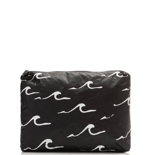 ALOHA COLLECTION - Seaside Mid Pouch | White on Black