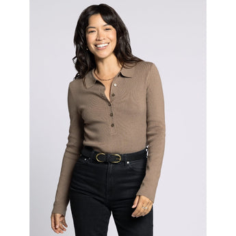 THREAD & SUPPLY - PAMELA SWEATER | HEATHER BROWN