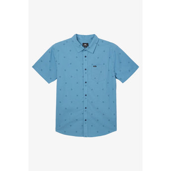 ONEILL - QUIVER STRETCH DOBBY SS BUTTON-UP | BLUE SHADOW