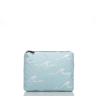 ALOHA COLLECTION - Seaside Small Pouch | White on Lemu Blue