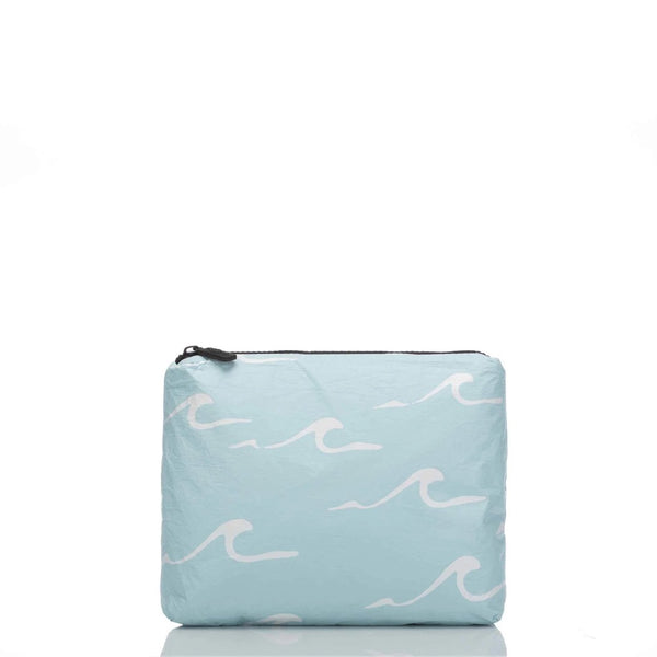 ALOHA COLLECTION - Seaside Small Pouch | White on Lemu Blue