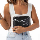 ALOHA COLLECTION - Seaside Small Pouch | White on Black