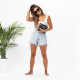 ALOHA COLLECTION - Seaside Small Pouch | White on Black