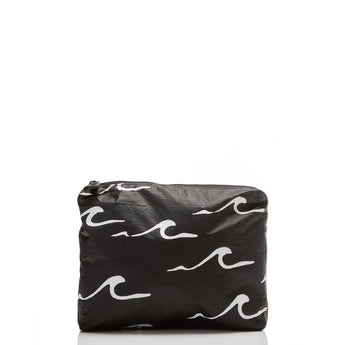 ALOHA COLLECTION - Seaside Small Pouch | White on Black