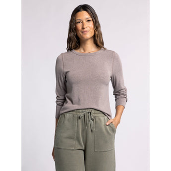 THREAD & SUPPLY - STACY TOP | DRIFTWOOD HEATHER