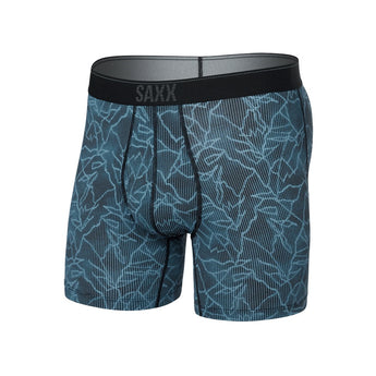 SAXX - QUEST QUICK-DRY MESH BOXER BRIEF | SKETCHY MOUNTAIN BLACK