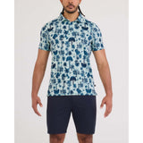 SAXX - DROPTEMP ALL DAY COOLING POLO | Palm Toile Mint