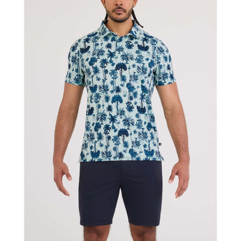 SAXX - DROPTEMP ALL DAY COOLING POLO | Palm Toile Mint