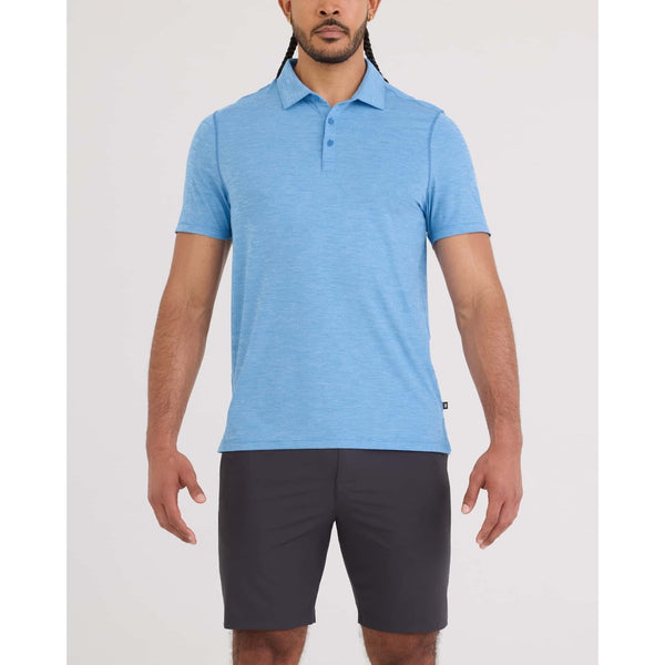 SAXX - ALL DAY COOLING POLO | Tranquil Blue Heather