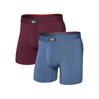SAXX - VIBE XTRA SOFT COMFORT BOXER (2-PACK) | Maroon/Indigo Wash
