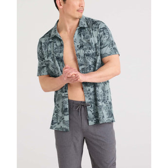 SAXX - DROPTEMP DRY RESORT POLO | GOLF TOILE-SILVER PINE