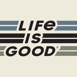 LIFE IS GOOD - UNISEX STRIPE LIG CHILL BEANIE | Birch White