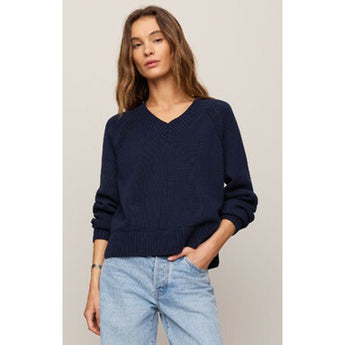 Z SUPPLY - STRATTON V- NECK SWEATER | Eclipse