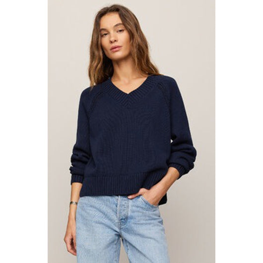 Z SUPPLY - STRATTON V- NECK SWEATER | Eclipse