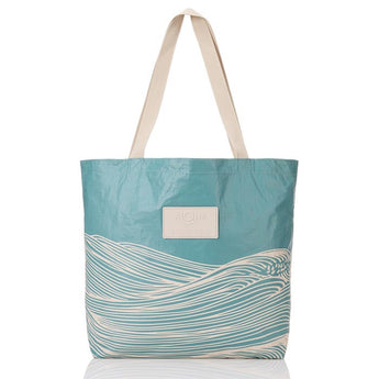 ALOHA COLLECTION - Sea Reversible Tote Bag | Tide/Sandstone