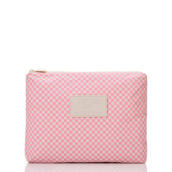 ALOHA COLLECTION - Tiny Check Mid Pouch | Blush