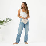 ALOHA COLLECTION - Petite Check Small Pouch | Latte