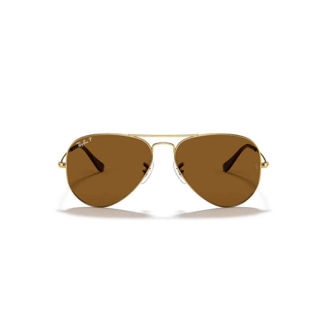 Brown aviator clearance sunglasses ray ban