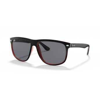 RAYBAN - BOYFRIEND | Matte Black on Transparent Red w/ Dark Grey