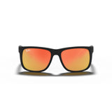 RAYBAN - JUSTIN | Black Rubber w/ Red