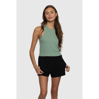 TEAMLTD - RIBBED CROP TANK | SAGE