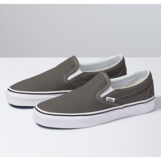 Charcoal vans slip ons best sale