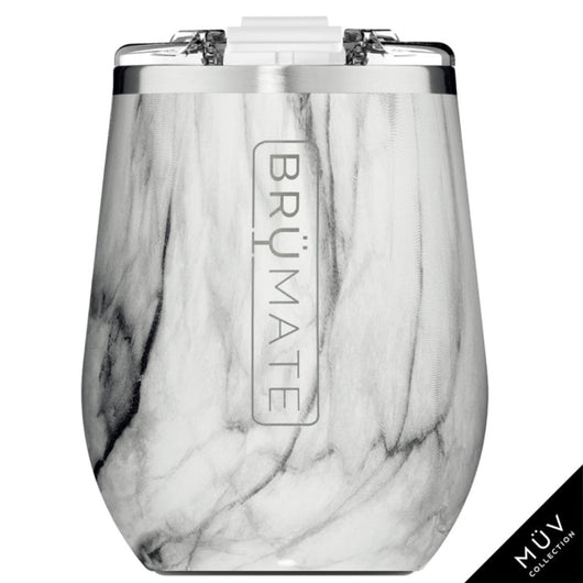 BRUMATE - Uncork'd Wine Tumbler 14oz | Carrara (M.U.V.)