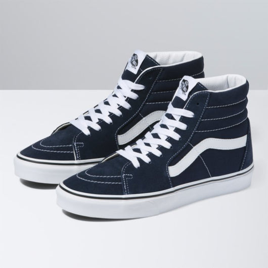 Navy and shop white vans