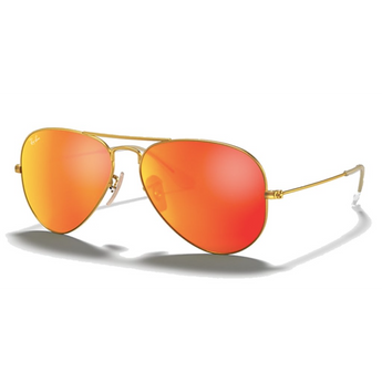 RAYBAN - AVIATOR | Gold w/ Orange Flash - The Cabana